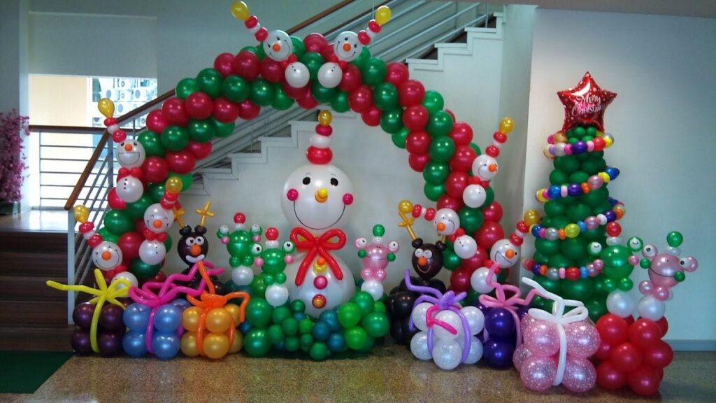 decoracion globos de navidad